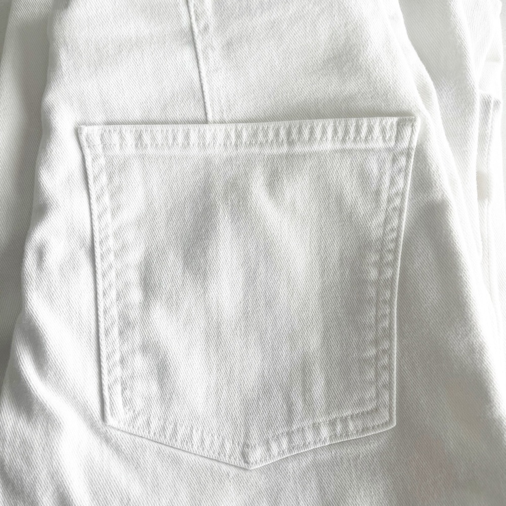 Veronica Beard Crosbie White Wide Leg Crop Jeans High Rise Button Fly 25 - Picture 8 of 8